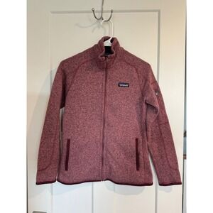 Patagonia Better Sweater Full Zip Fleece Jacket Womens Small Heathered Berry